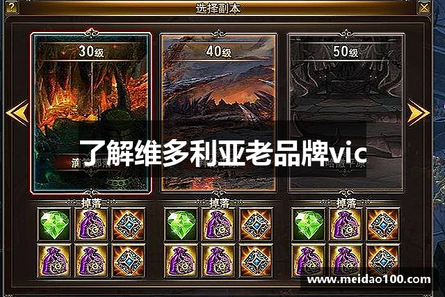了解维多利亚老品牌vic